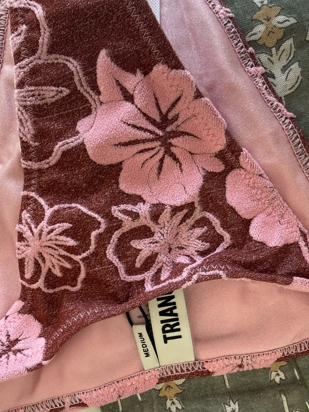 triangl swimwear Pink Floral Bikini Top and bottom - Picture 7 of 10